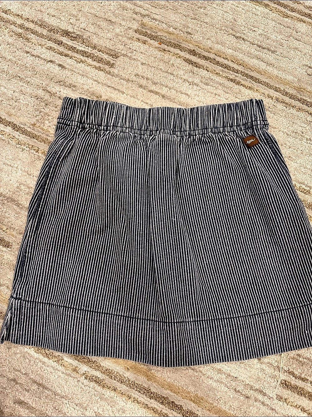 Tea Striped Mini Skirt Size 5 Like New